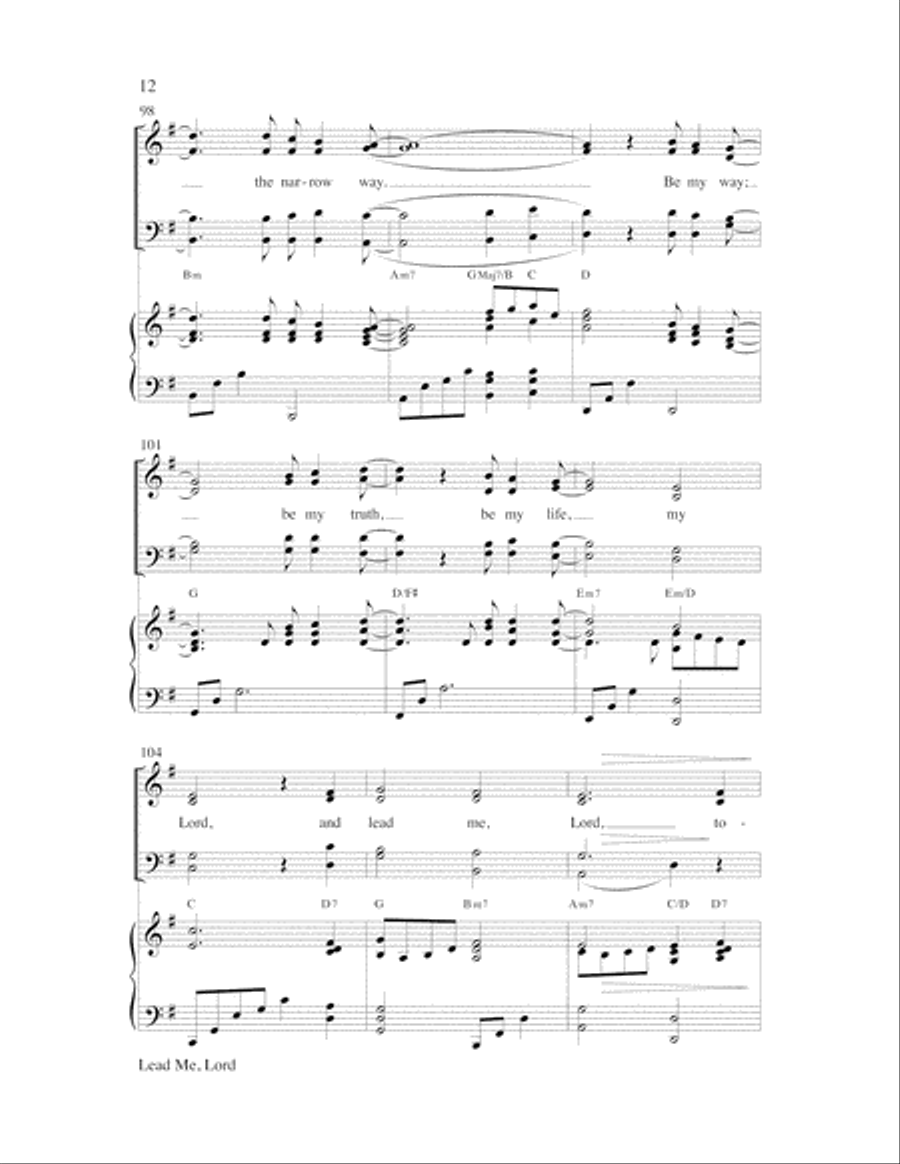 Lead Me, Lord Lead Me, Lord Choir scores gallery preview page 12