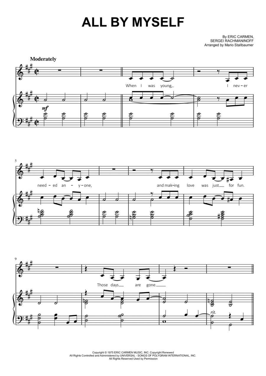 Sergei rachmaninoff sales all by myself