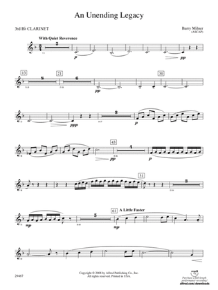 An Unending Legacy: 3rd B-flat Clarinet