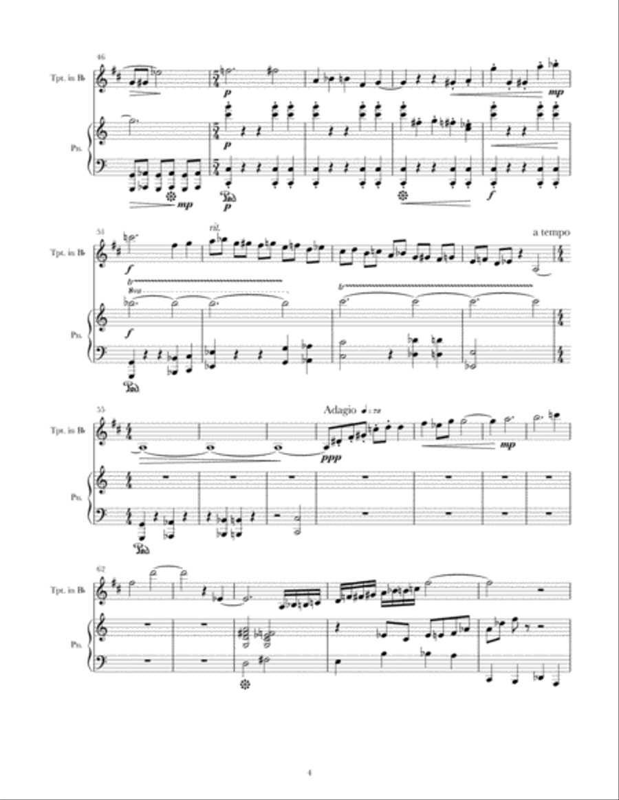 Rhetorical Flirt For piano and trumpet Trumpet Duet scores gallery preview page 4