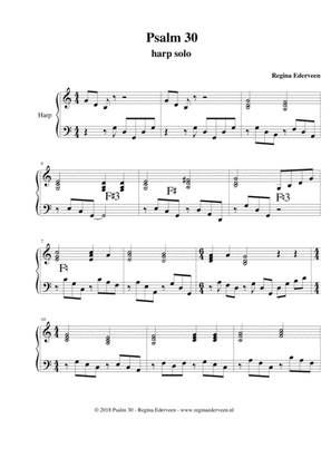 Psalm 30 - lever harp solo