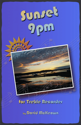 Book cover for Sunset 9pm, for Treble Recorder Duet