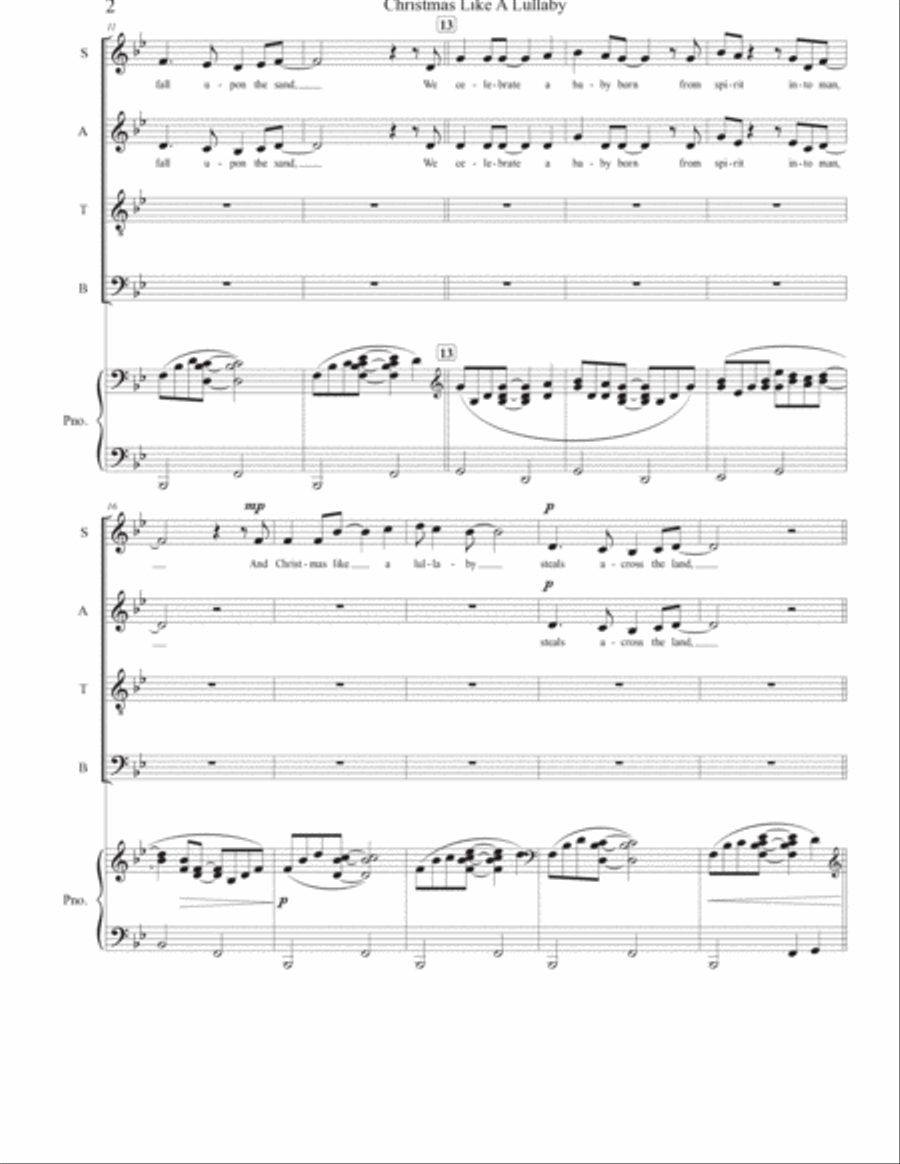 Christmas Like A Lullaby Christmas Like A Lullaby 4-Part scores gallery preview page 2
