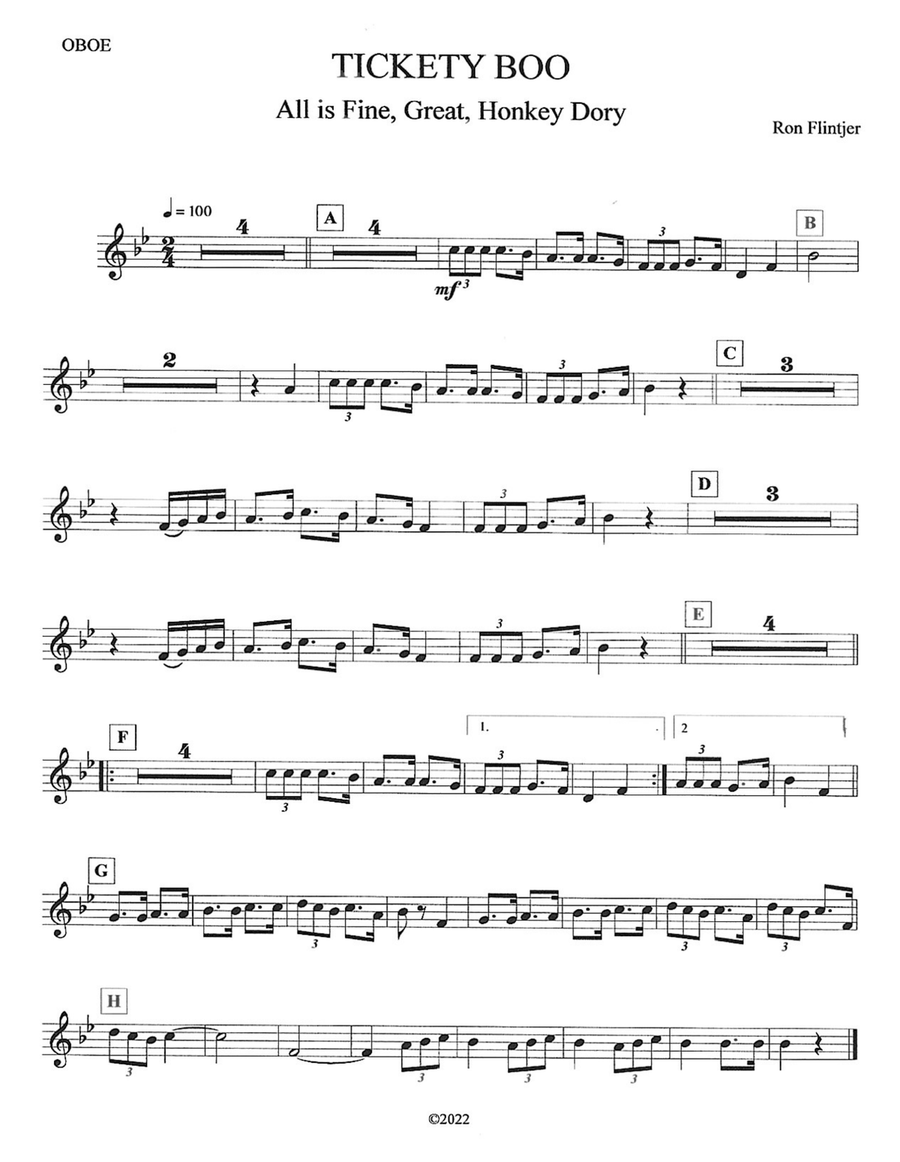 Tickety Boo Concert Band scores gallery preview page 3