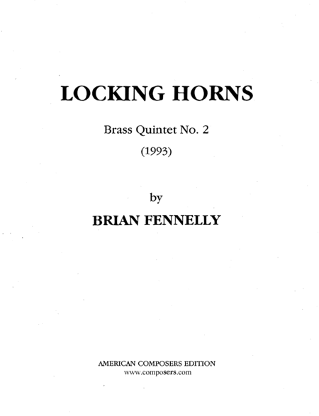 [Fennelly] Locking Horns