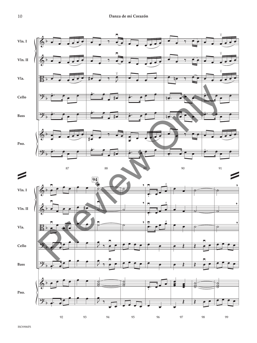 Danza de mi Corozón String Orchestra scores gallery preview page 9