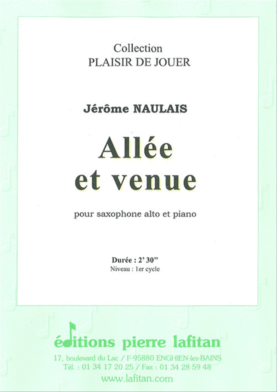 Allée et Venue Alto Saxophone scores gallery preview page 1