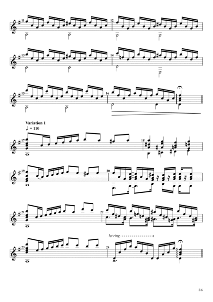 Great Fairy's Fountain Variations Electric Guitar scores gallery preview page 2