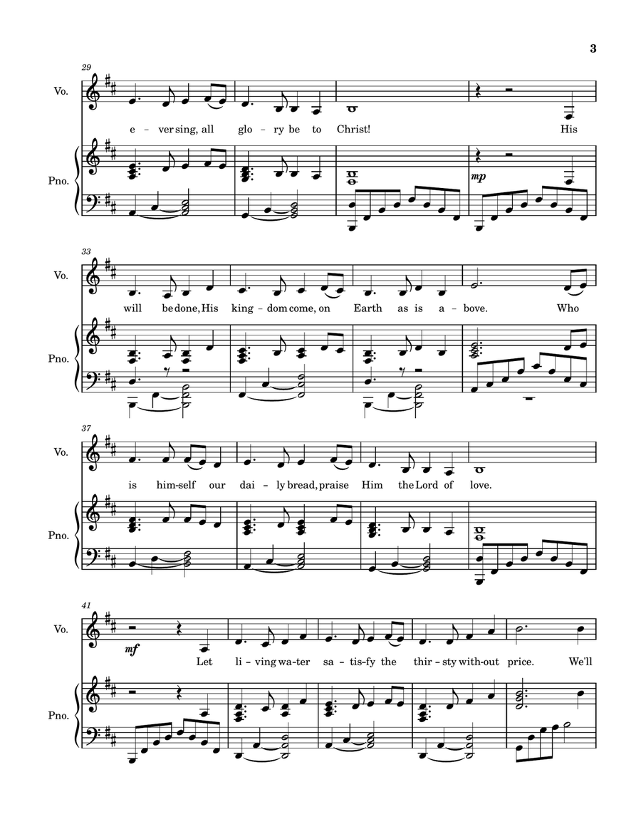 All Glory Be to Christ (with Simple Gifts) Piano, Vocal scores gallery preview page 3