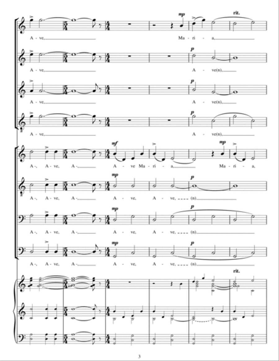 Ave Maria Ave Maria SSA scores gallery preview page 3