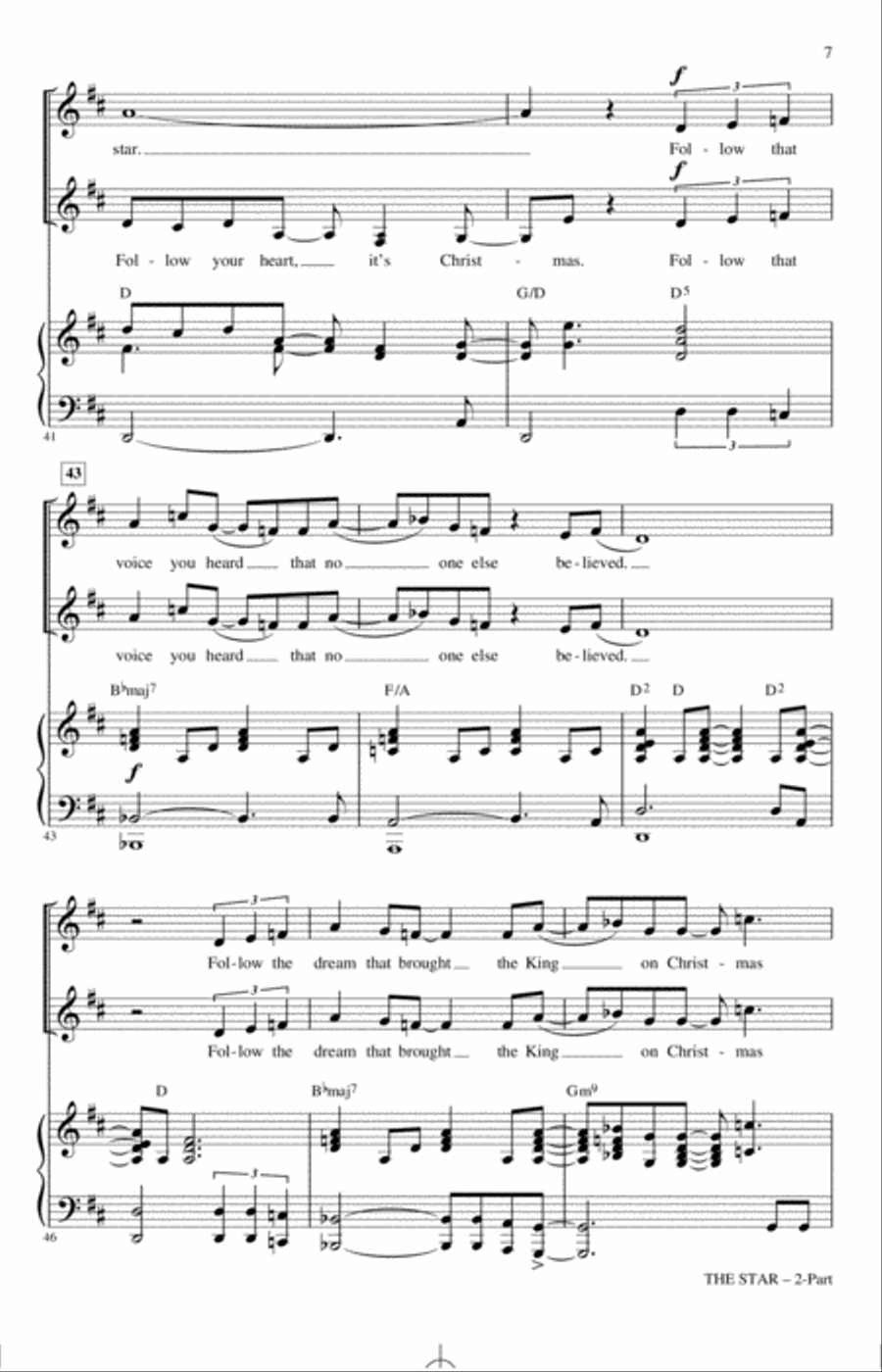 The Star (arr. Mark Brymer) 2-Part scores gallery preview page 6