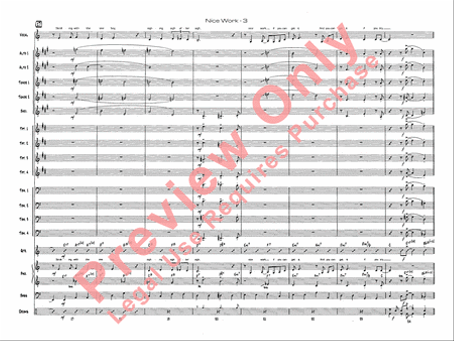 Nice Work If You Can Get It Jazz Ensemble scores gallery preview page 14