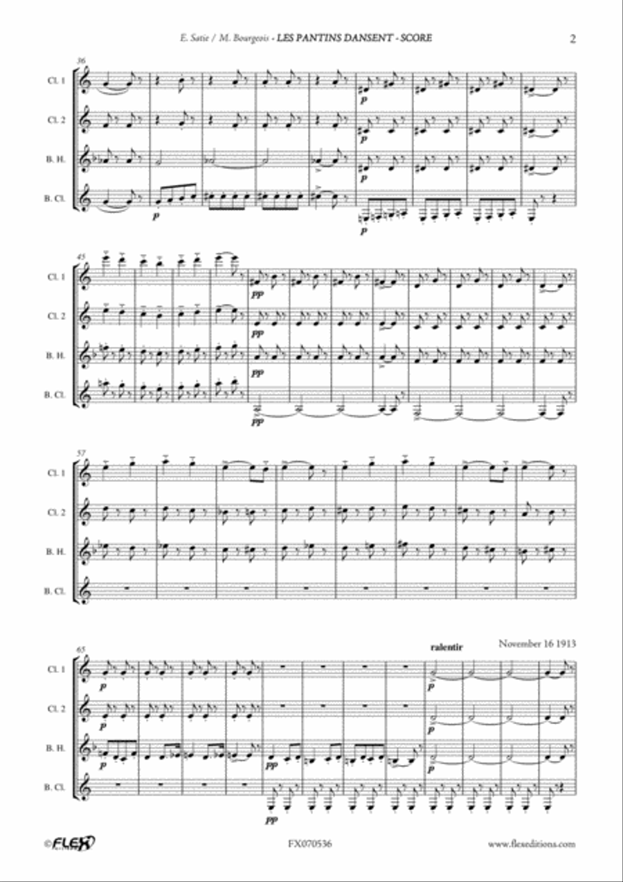 Les Pantins Dansent Les Pantins Dansent Clarinet Quartet scores gallery preview page 3