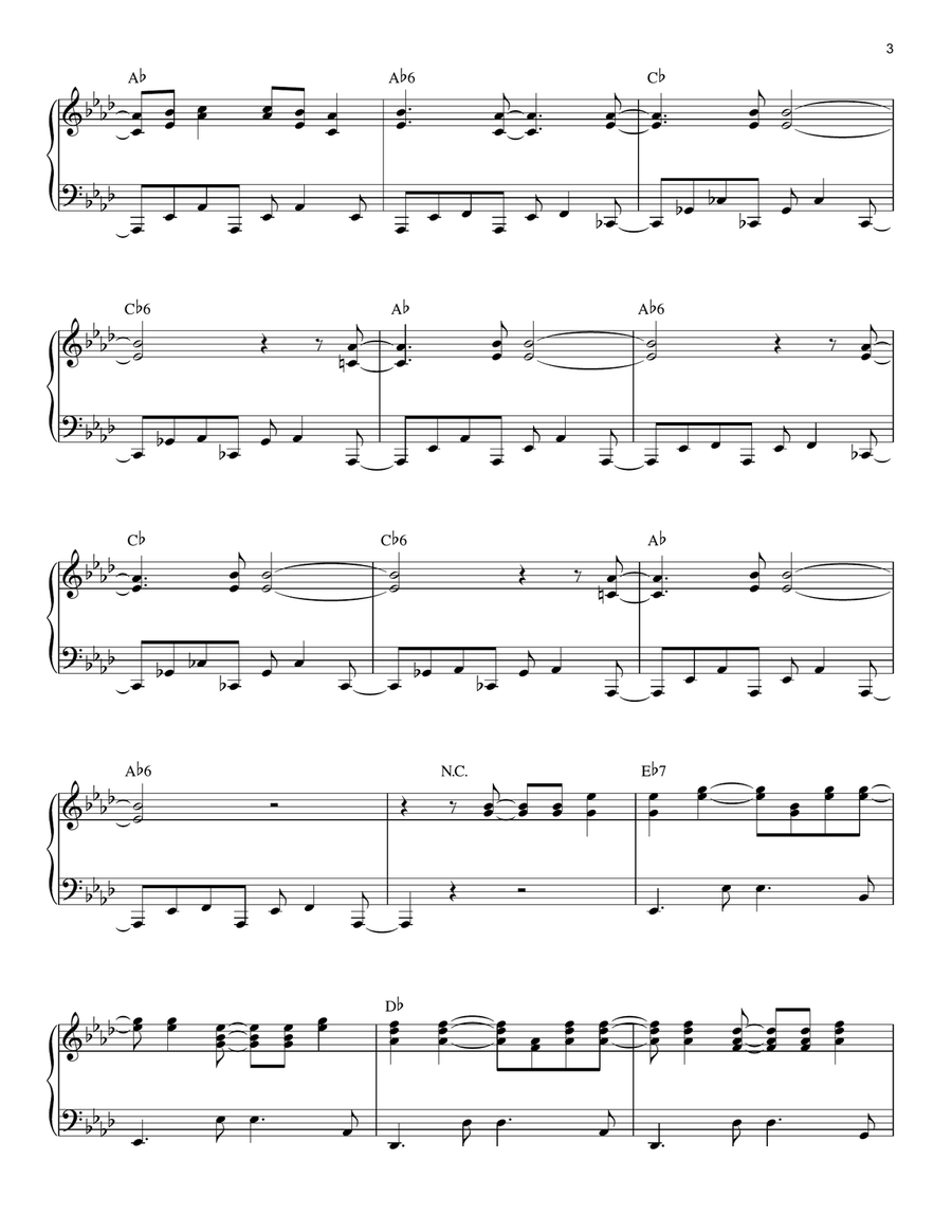 Linus And Lucy Piano Solo scores gallery preview page 3