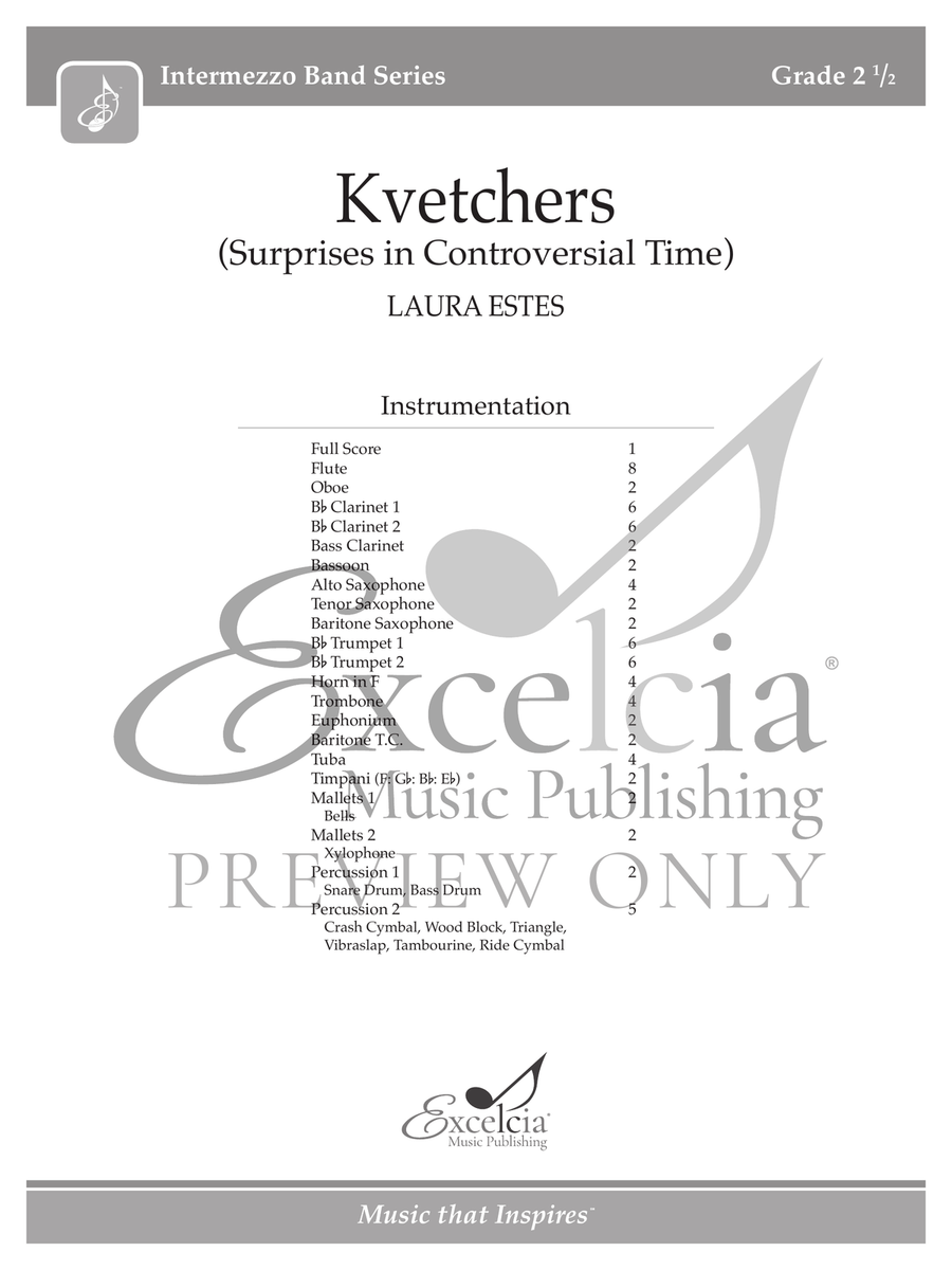 Kvetchers (Score) Kvetchers (Score) Concert Band scores gallery preview page 2