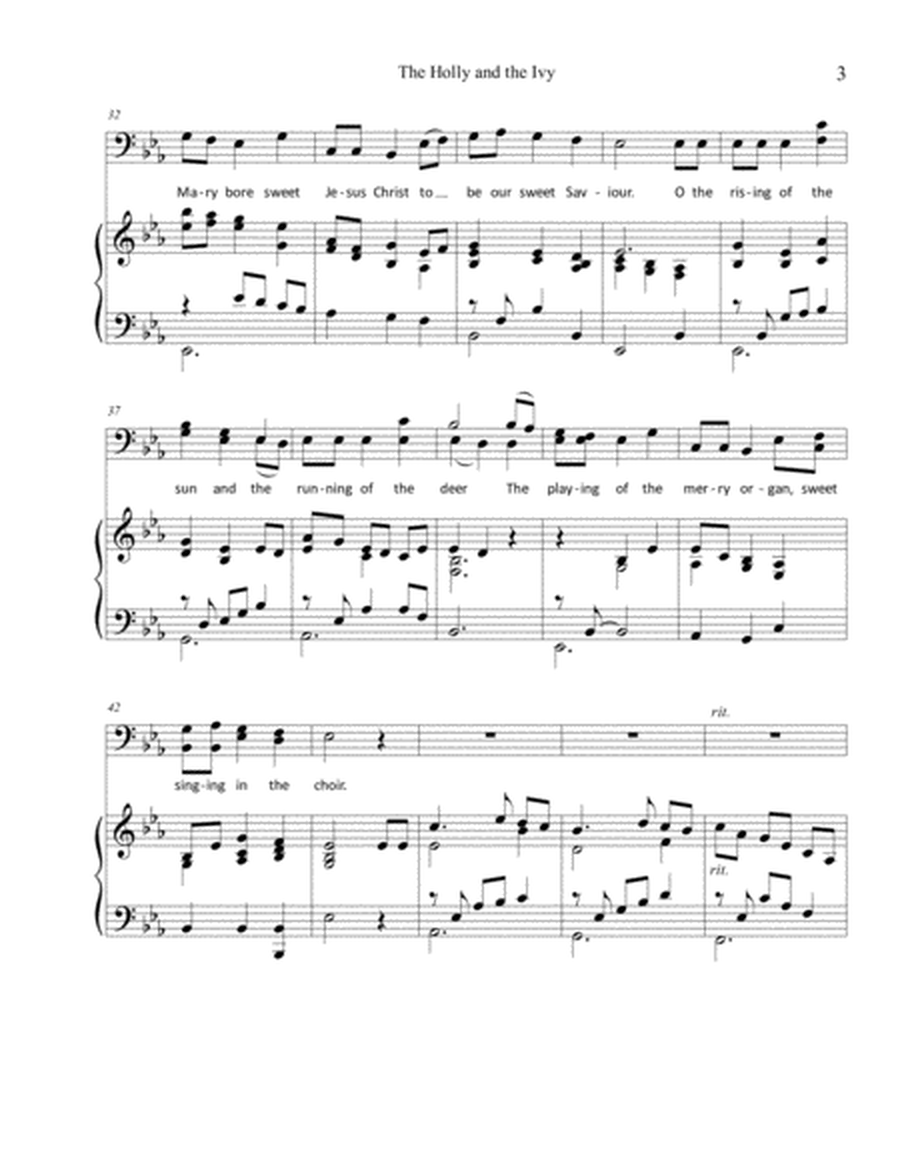 The Holly and the Ivy (SATB and piano) 5 pages. image number null