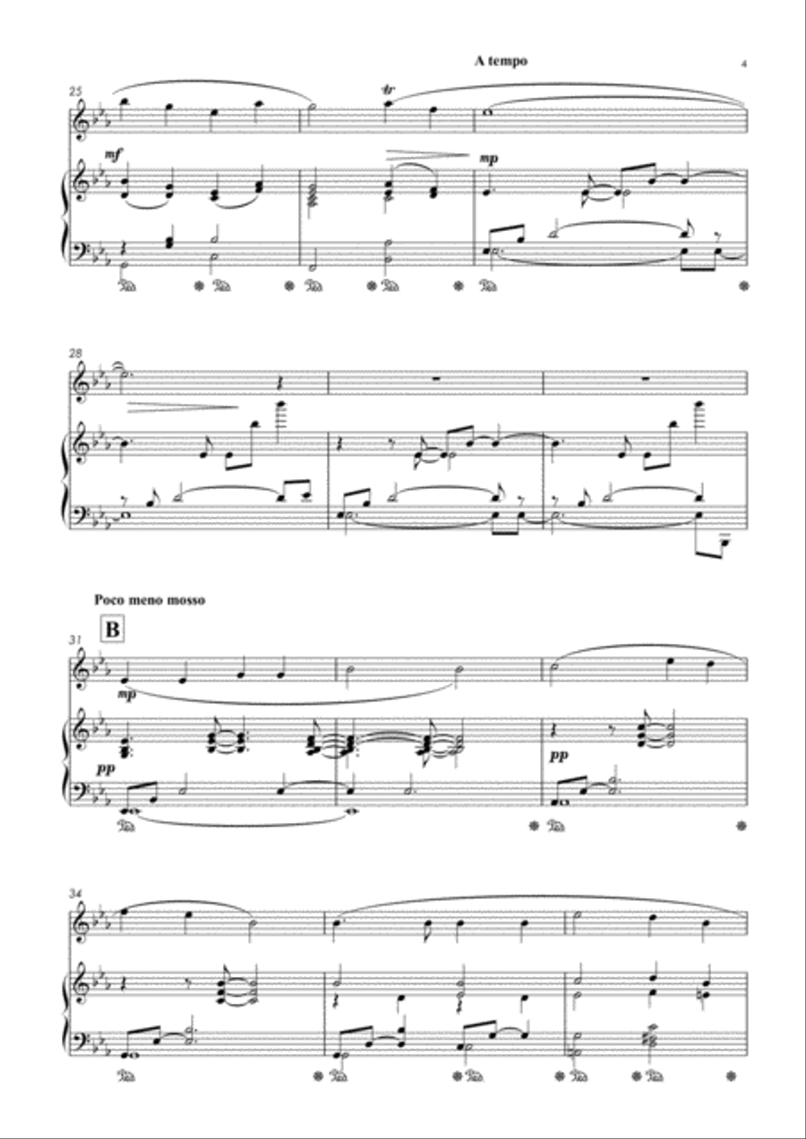 HOLY, HOLY, HOLY! LORD GOD ALMIGHTY (For Flute and Piano) Flute Solo scores gallery preview page 4