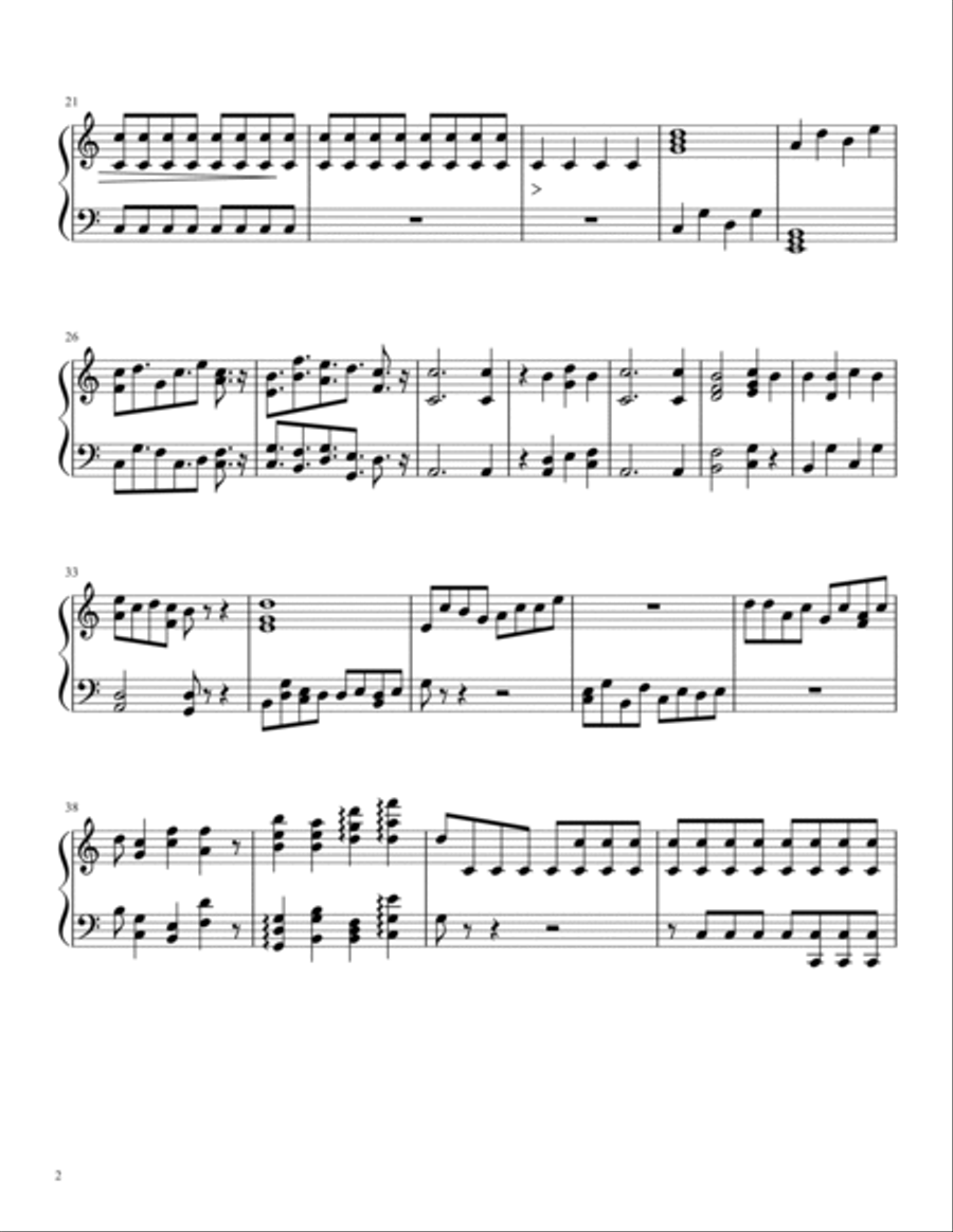 Lost Thoughts Piano Solo scores gallery preview page 2