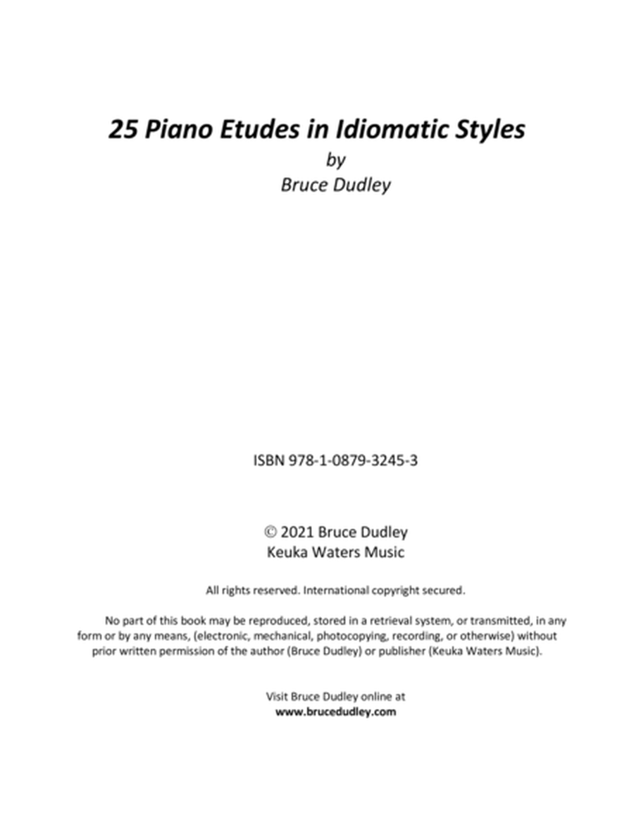 25 Piano Etudes in Idiomatic Styles