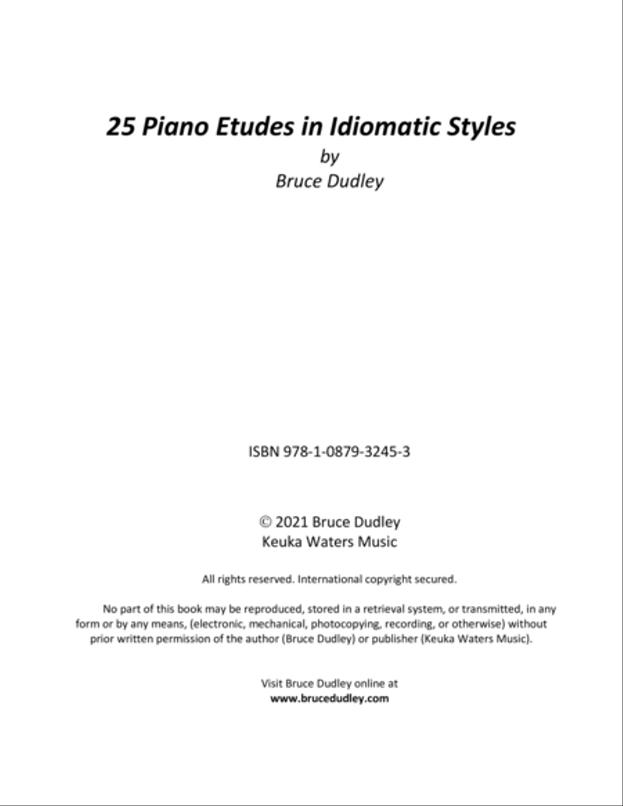 25 Piano Etudes in Idiomatic Styles