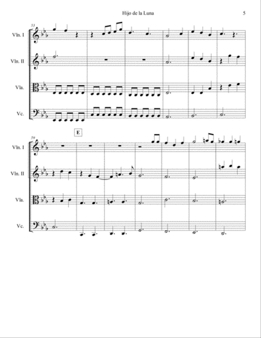 Hijo De La Luna String Trio scores gallery preview page 5