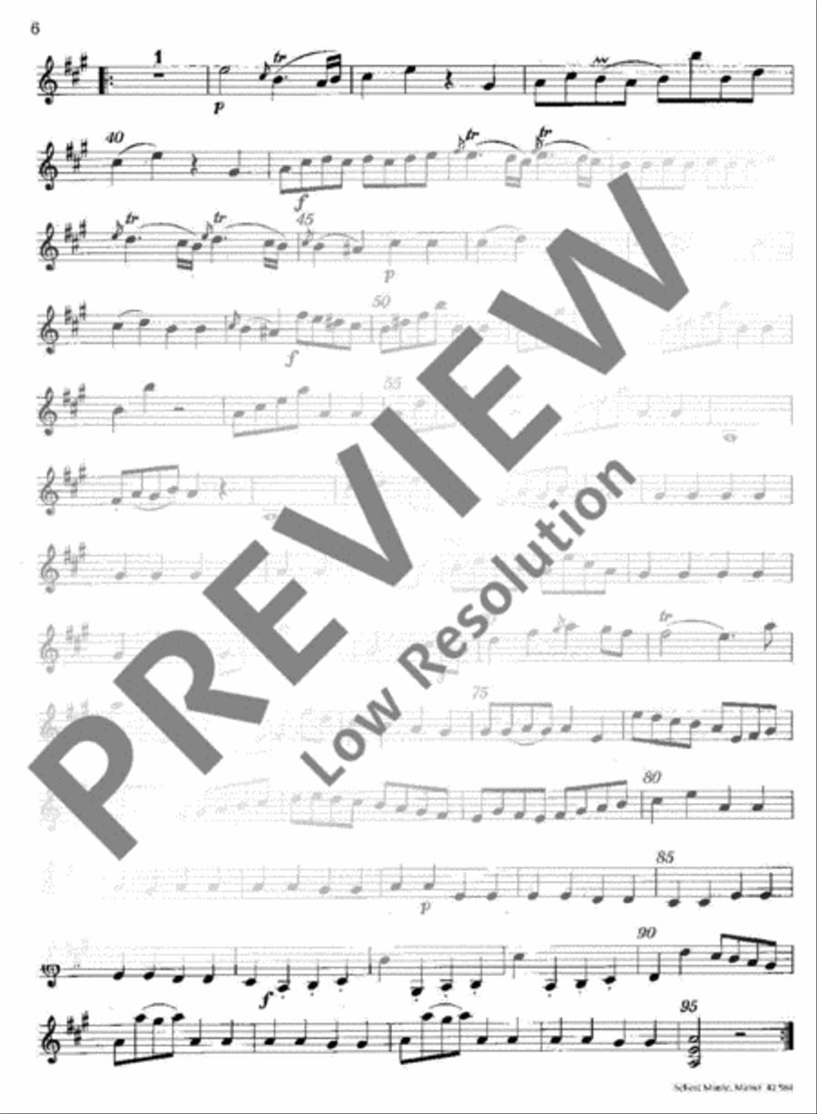 Sinfonia A major Violin scores gallery preview page 7