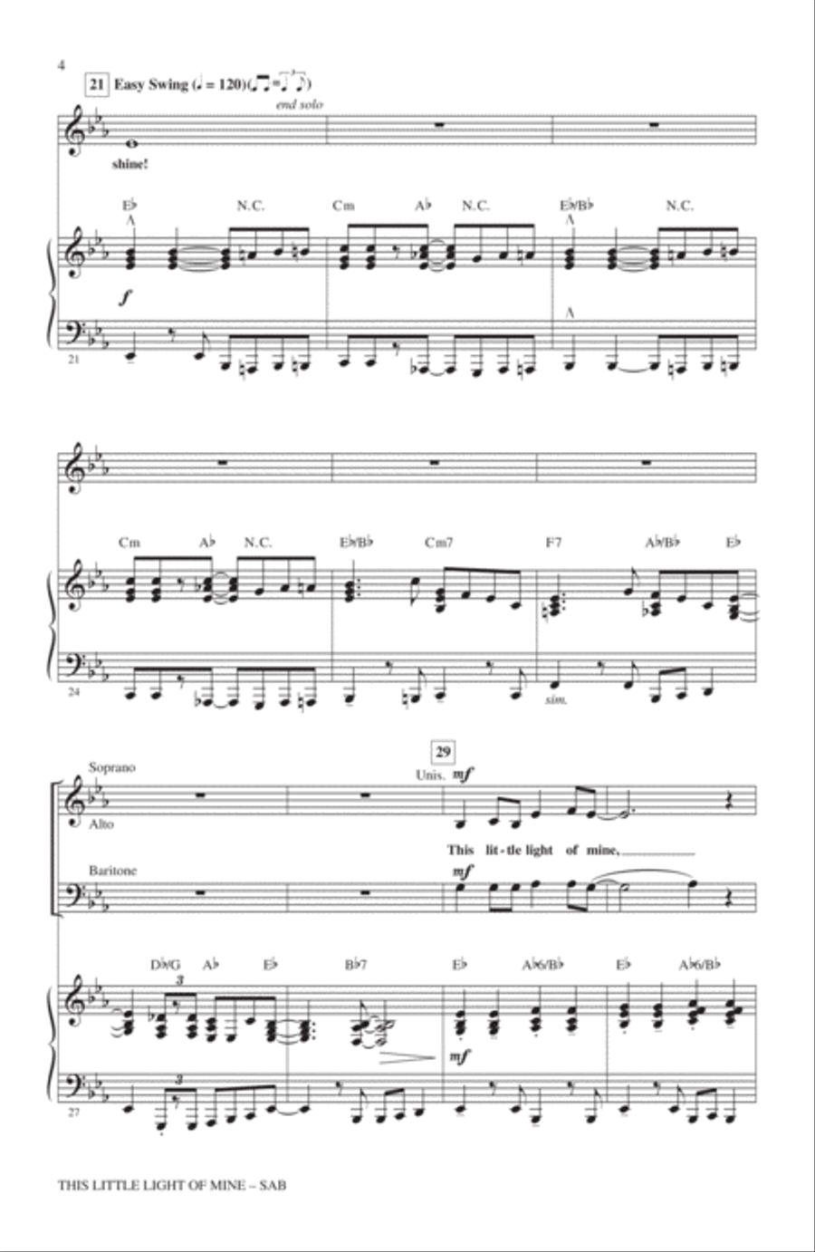 This Little Light Of Mine 3-Part scores gallery preview page 3