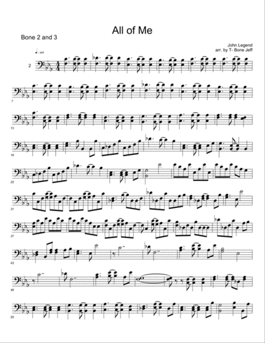 All Of Me Brass Ensemble scores gallery preview page 4