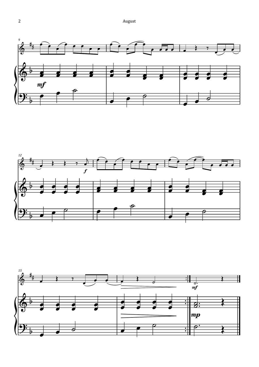 August Chamber Music scores gallery preview page 2
