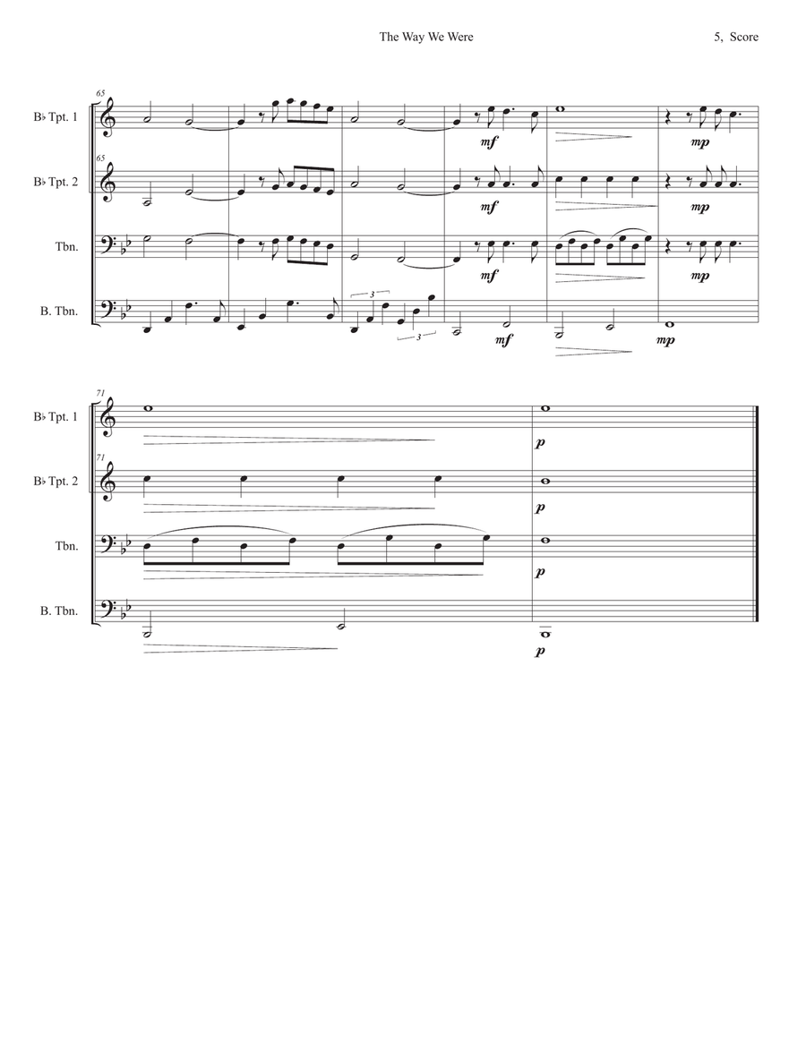 The Way We Were The Way We Were School and Community scores gallery preview page 5