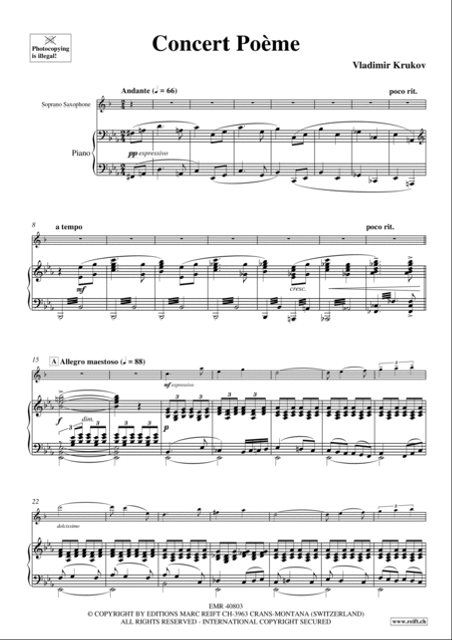 Concert Poeme Concert Poeme Soprano Saxophone scores gallery preview page 5