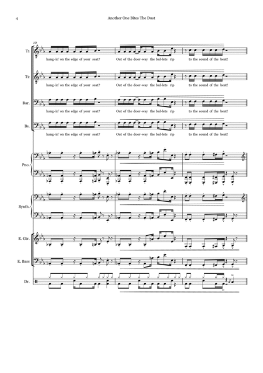 Another One Bites The Dust Small Ensemble scores gallery preview page 4