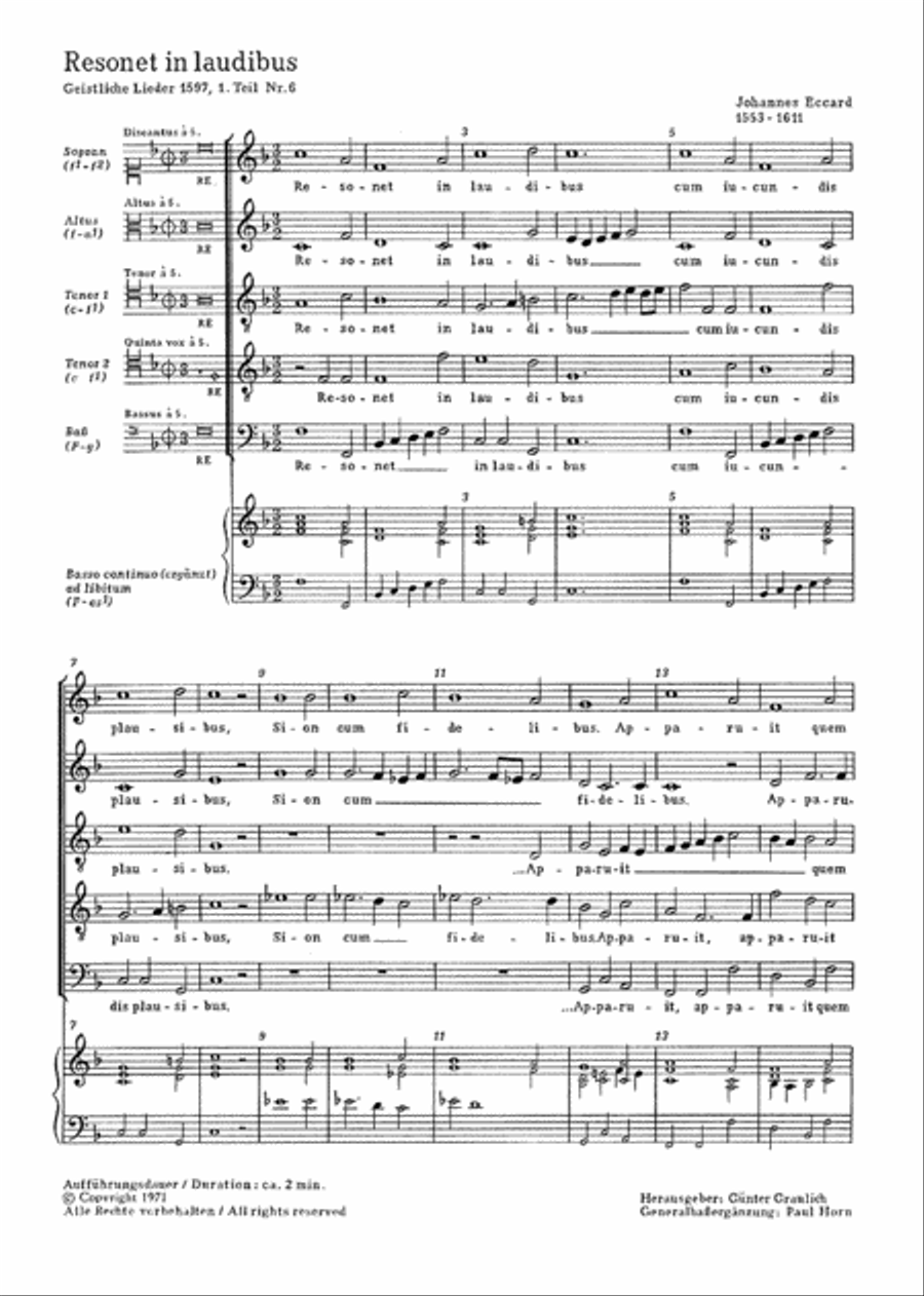 Resonet in laudibus Resonet in laudibus SATTB scores gallery preview page 1
