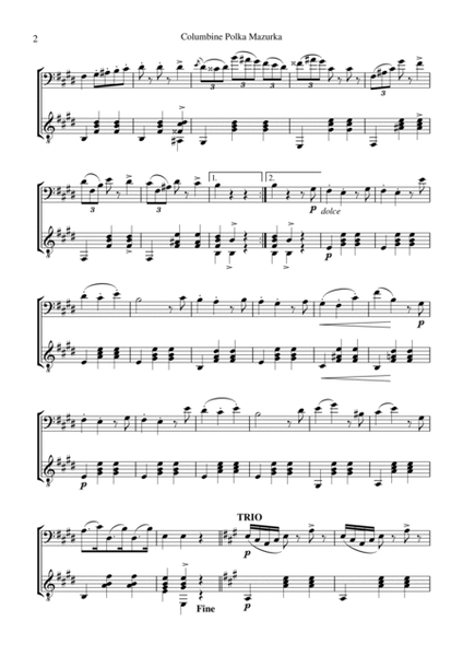 Columbine Polka Mazurka for cello and guitar image number null
