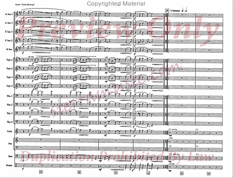 Early Morning (African Sunrise) Big Band scores gallery preview page 6