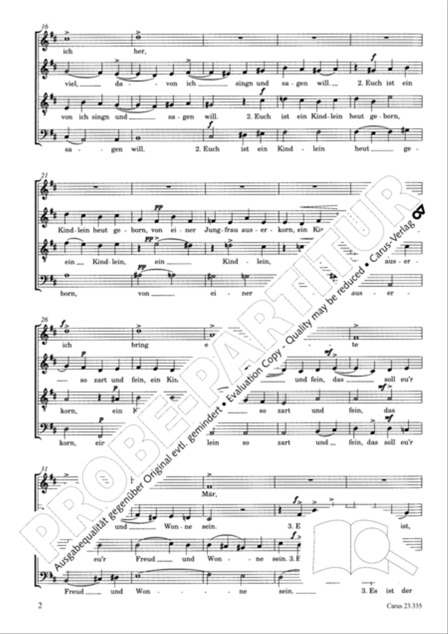 From heav'n above to earth I come (Vom Himmel hoch, da komm ich her) 4-Part scores gallery preview page 3