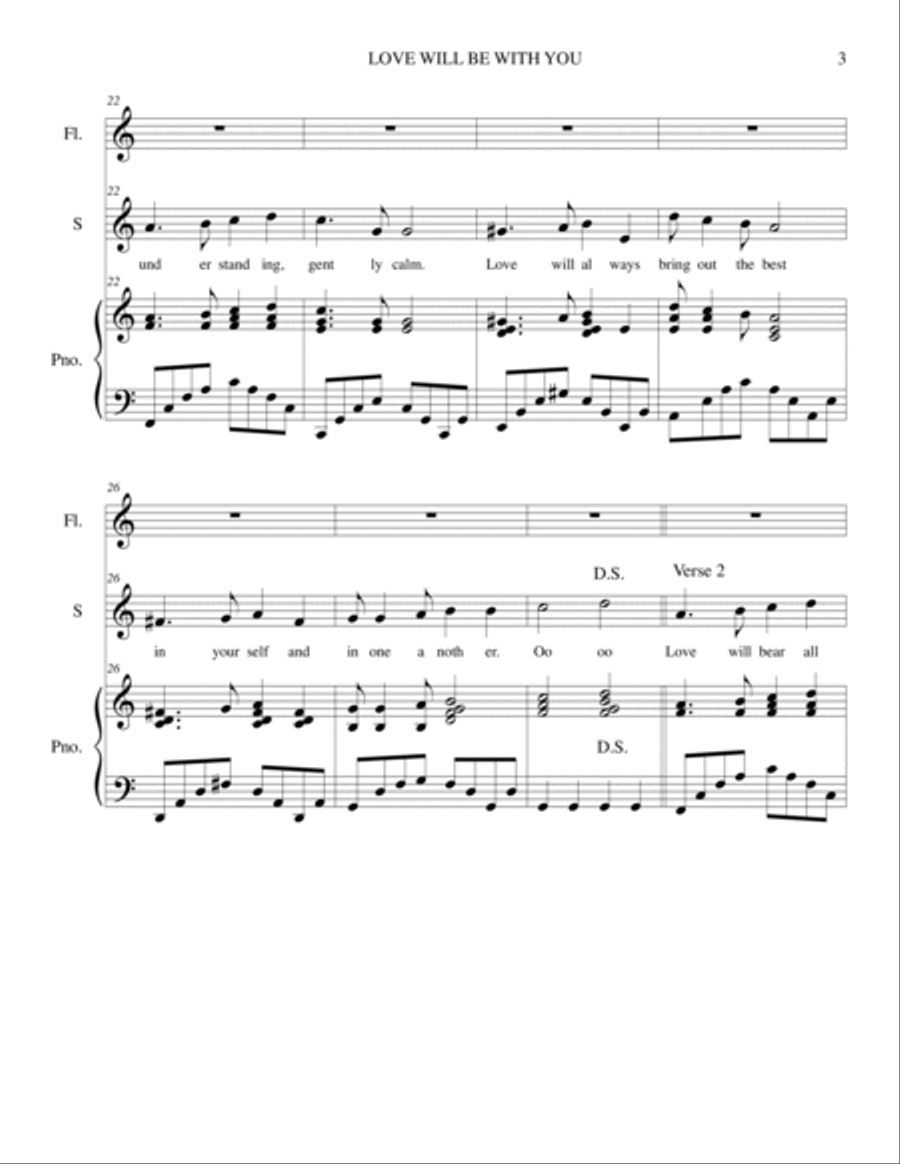 Love Will Be With You Love Will Be With You Small Ensemble scores gallery preview page 3