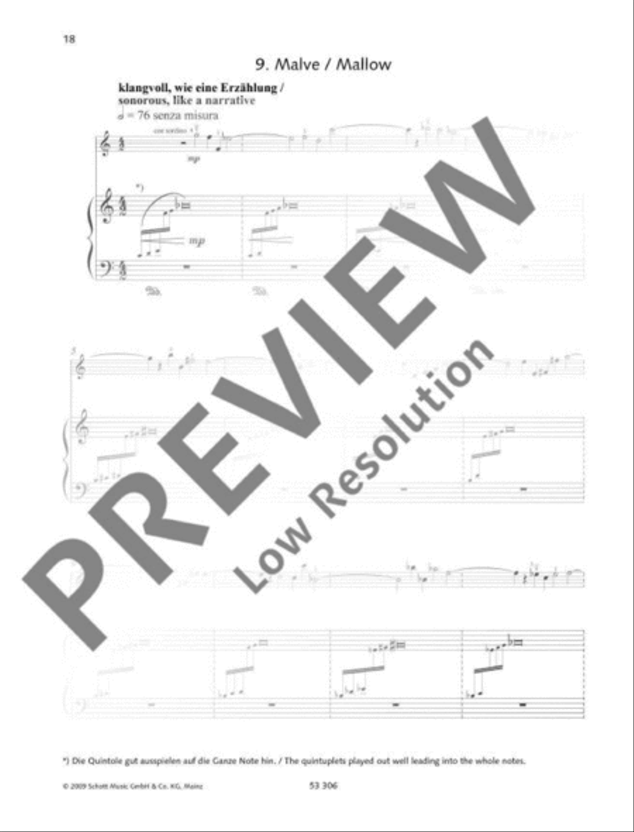 Musical Flowers (Klangblumen) Viola scores gallery preview page 19