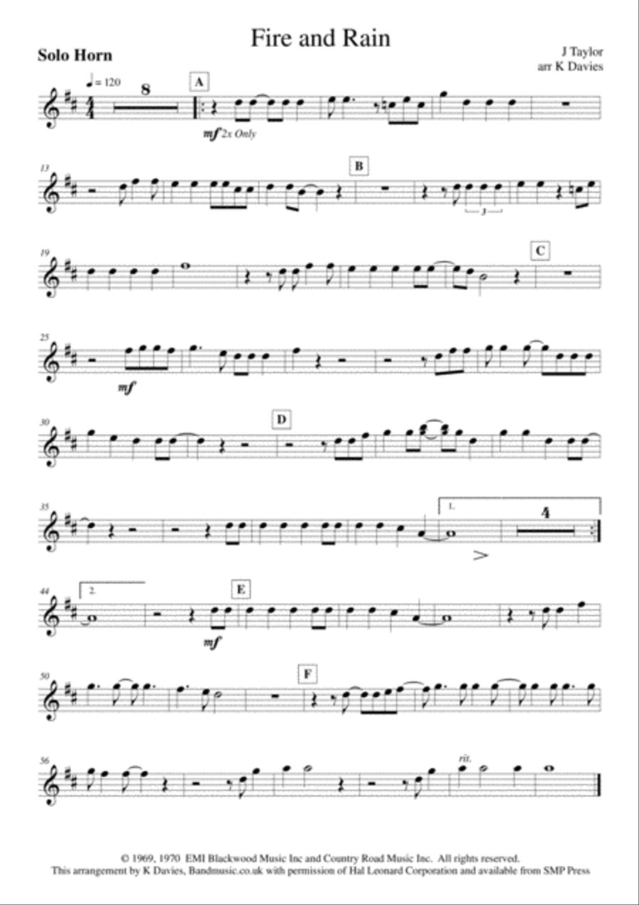 Fire And Rain Small Ensemble scores gallery preview page 4