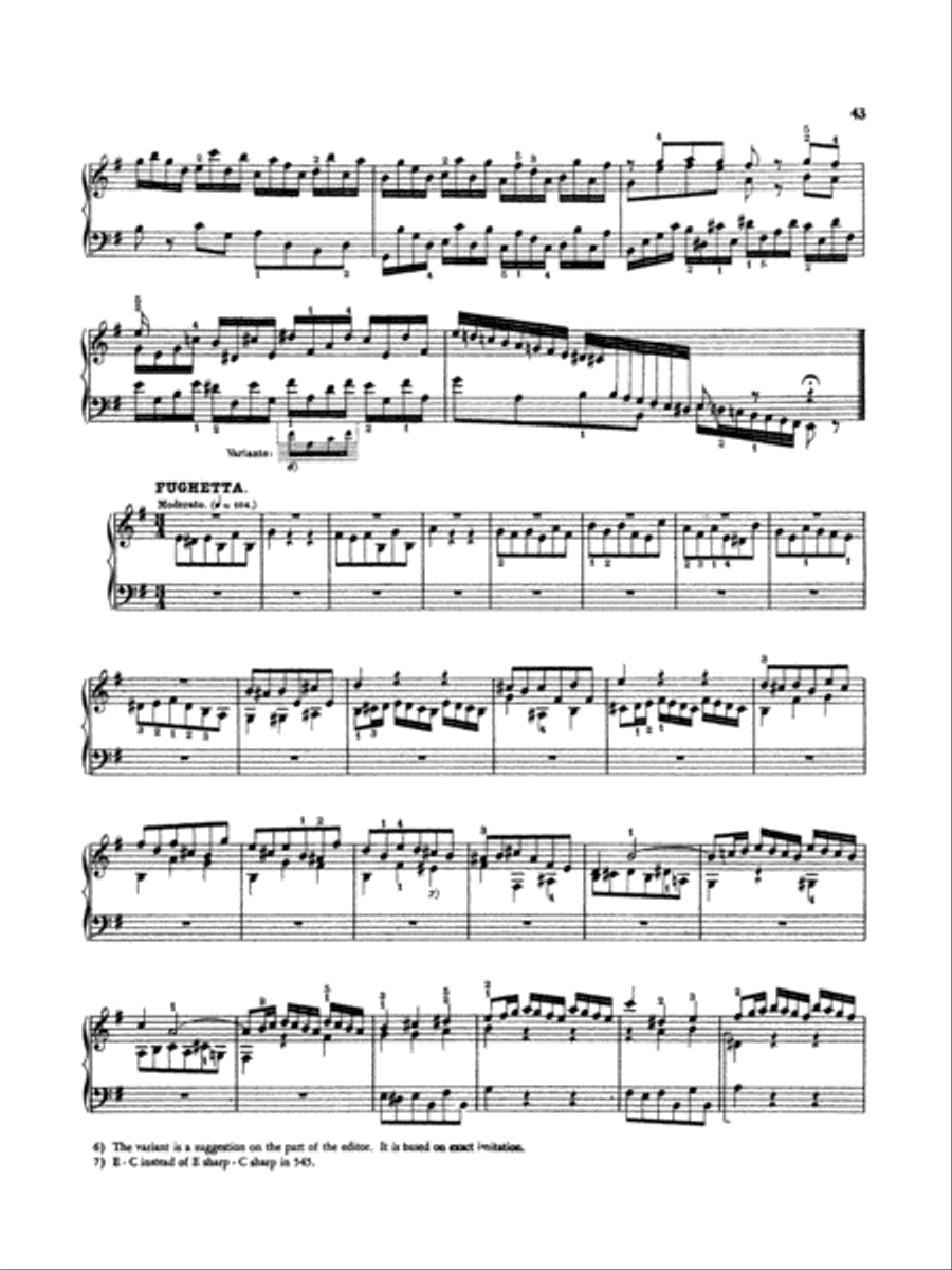 Bach: Various Short Preludes and Fugues Piano Solo scores gallery preview page 2