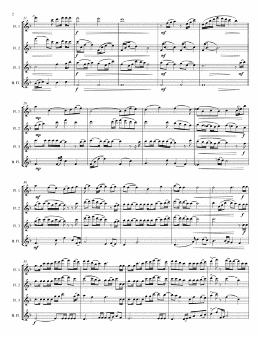 God Bless The U.s.a. God Bless The U.s.a. Woodwind Quartet scores gallery preview page 2