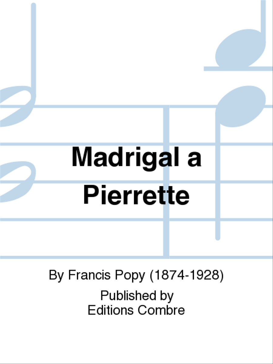 Madrigal a Pierrette Choir scores gallery preview page 1