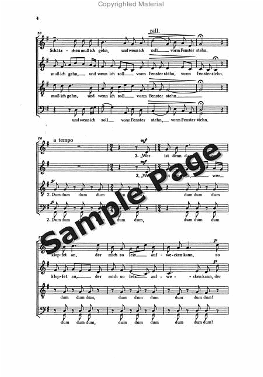 Desch R Zu Meinem Schaetzchen 4-Part scores gallery preview page 5