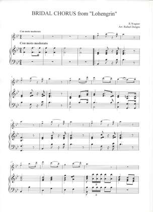 Book cover for Bridal Chorus (Wedding March) - Violin and Piano/Organ