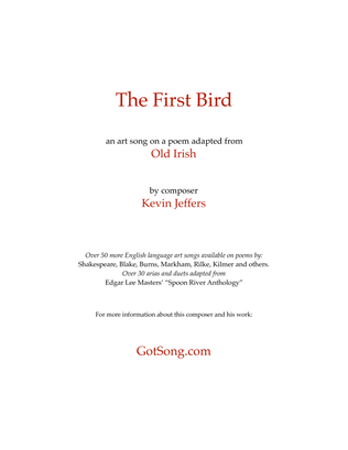 The First Bird (on an old Irish poem)