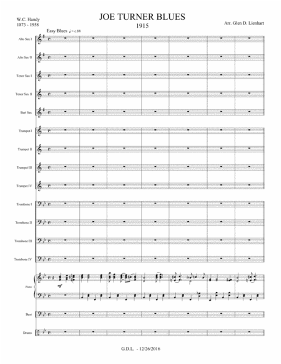 Joe Turner Blues Joe Turner Blues Jazz Ensemble scores gallery preview page 1