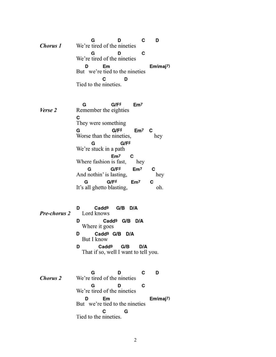 Tied To The 90s Acoustic Guitar scores gallery preview page 2