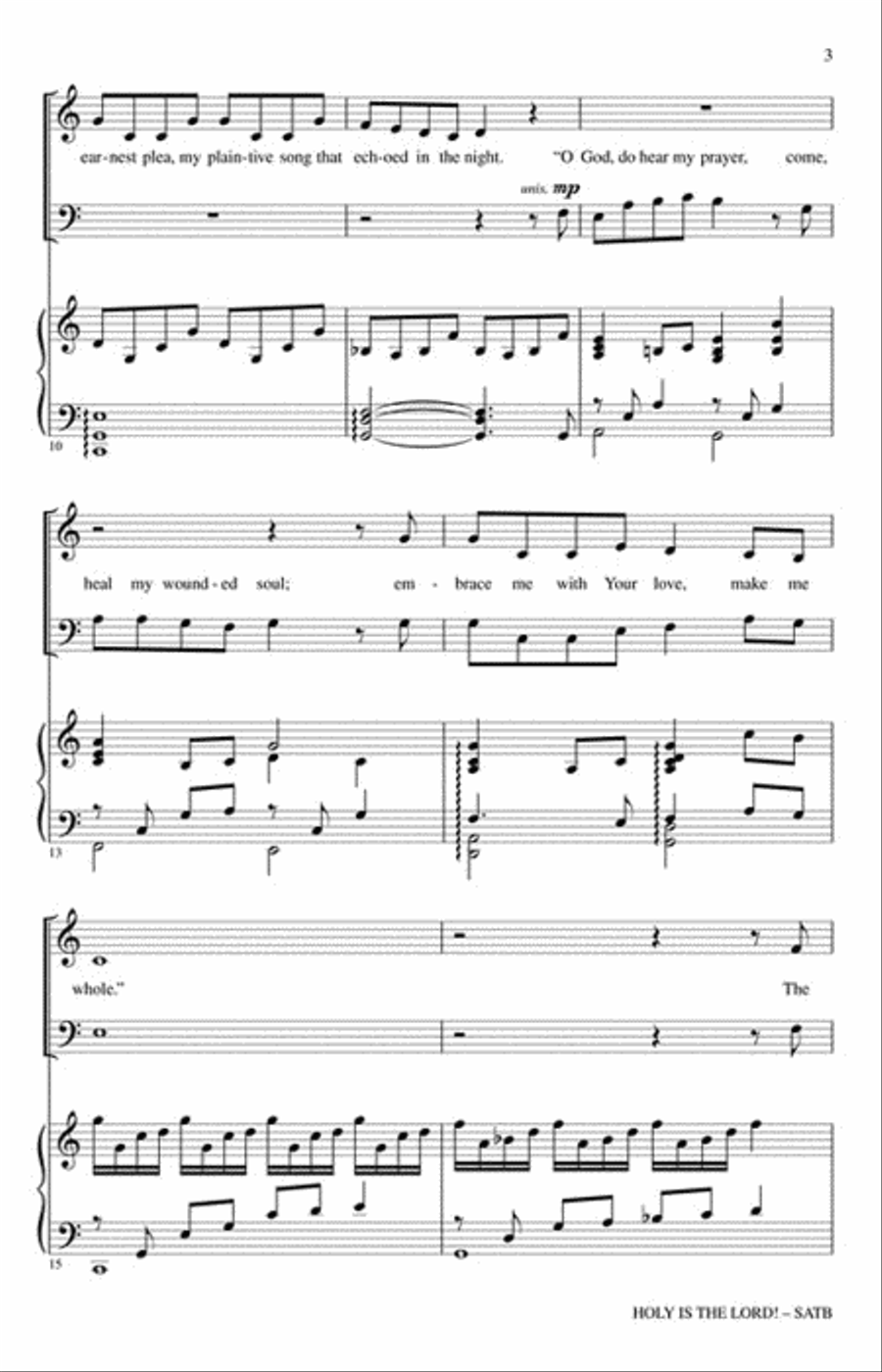 Holy Is the Lord! Holy Is the Lord! 4-Part scores gallery preview page 3