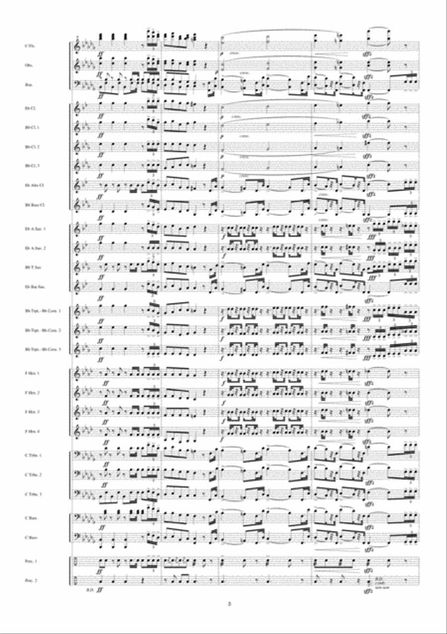 Funeral March Funeral March Fanfare Band scores gallery preview page 4