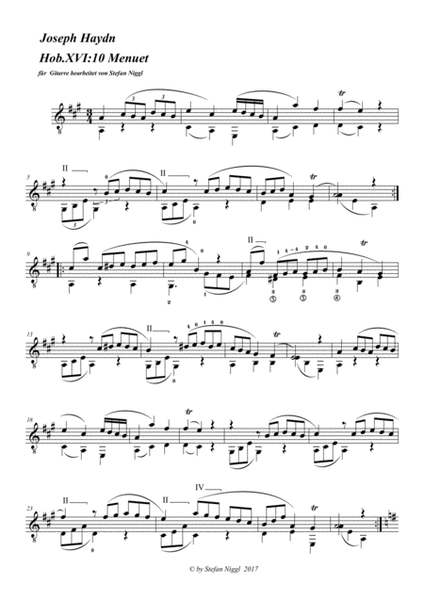 Menuet from Sonata Hob.XVI:10